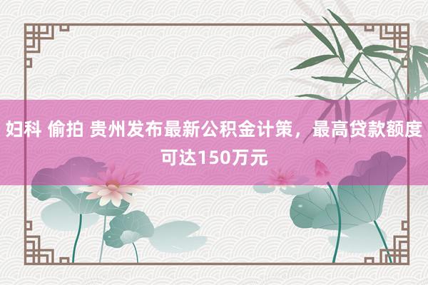 妇科 偷拍 贵州发布最新公积金计策，最高贷款额度可达150万元