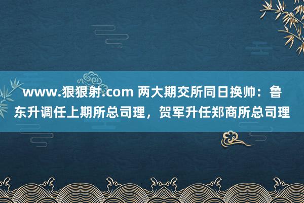 www.狠狠射.com 两大期交所同日换帅：鲁东升调任上期所总司理，贺军升任郑商所总司理