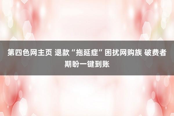 第四色网主页 退款“拖延症”困扰网购族 破费者期盼一键到账